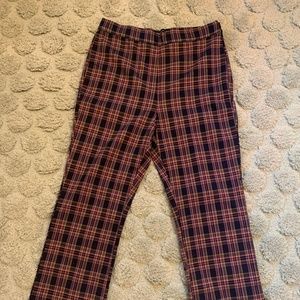 Urban Outfitters, plaid, flare leg pants